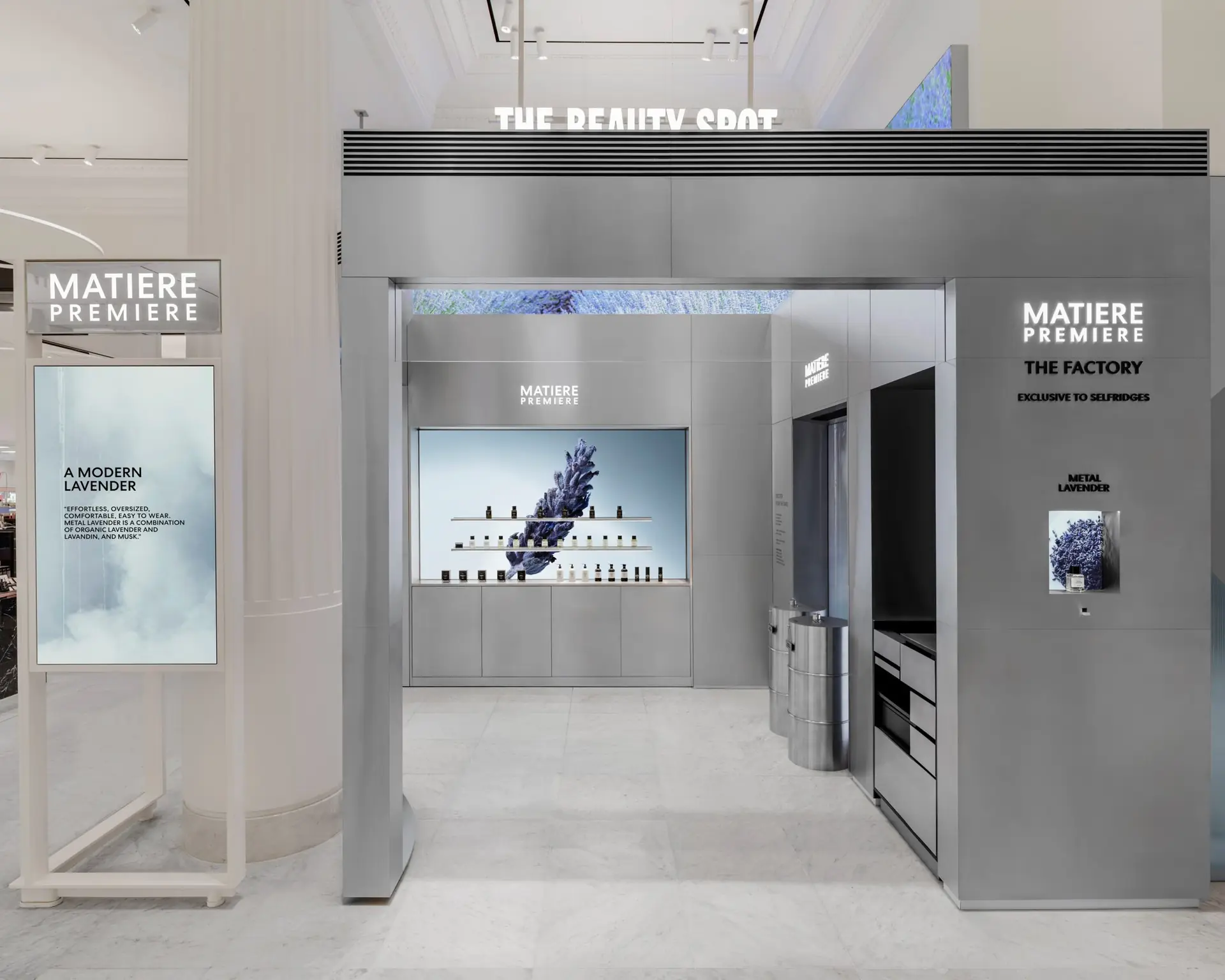 Façade The Factory, entrée du pop-up Matiere Premiere